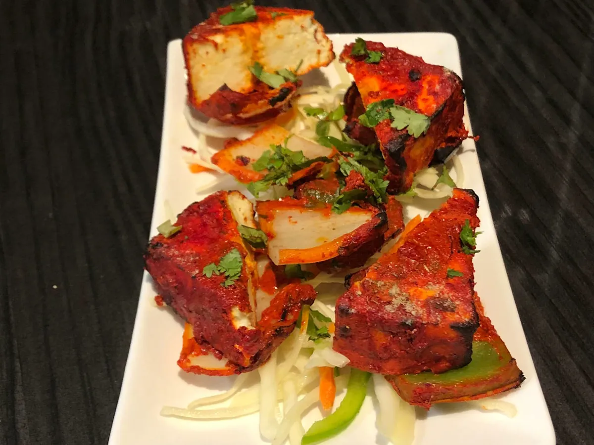 Paneer tikka from the tandoor